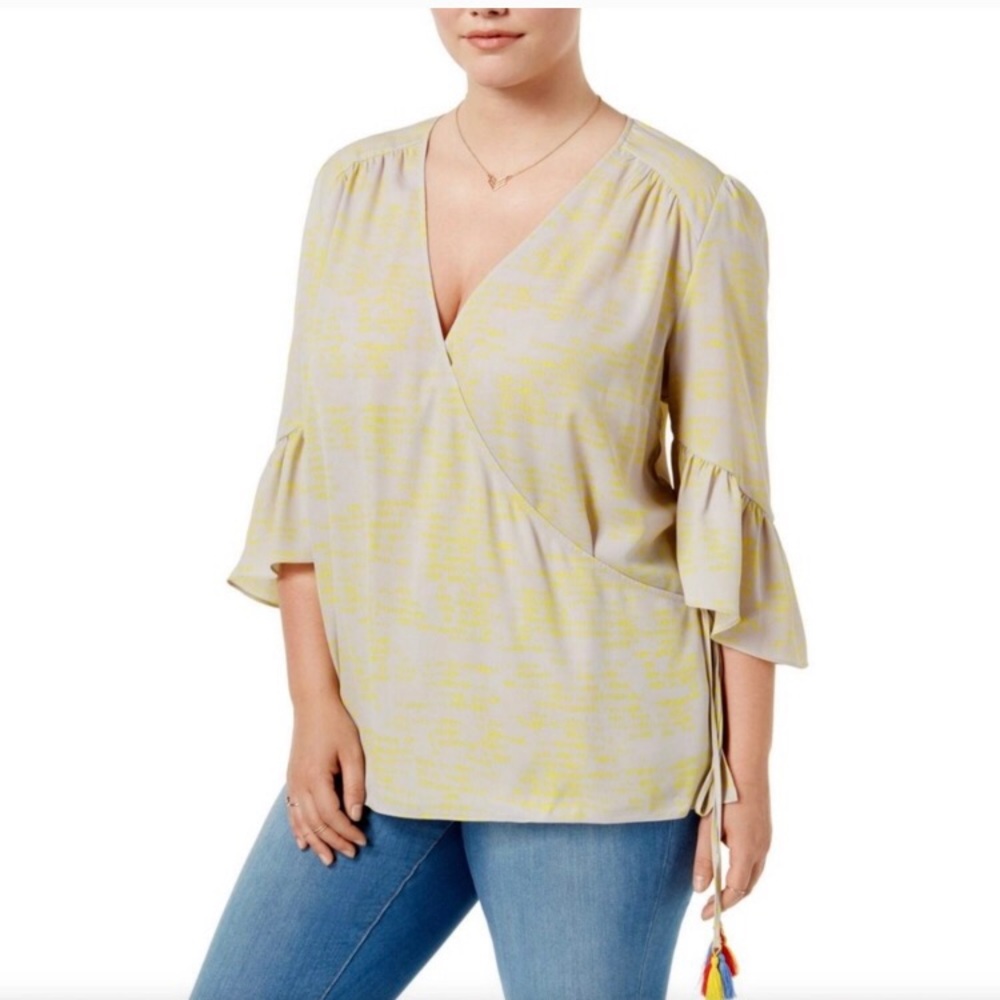 Seven Brand Melissa McCarthy Wrap Kimono Blouse - Picture 1 of 7